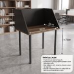 GM040-101 Tek Kişilik Modüler Çalışma Masası – Bölmeli Bireysel Çalışma ve Etüt Masası - Görsel 2