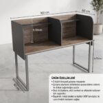 GM040-201 Çift Kişilik Modüler Çalışma Masası – Bölmeli Etüt ve Öğrenci Masası - Görsel 2