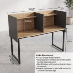 GM040-202 Çift Kişilik Modüler Çalışma Masası – Bölmeli Etüt ve Öğrenci Masası - Görsel 2